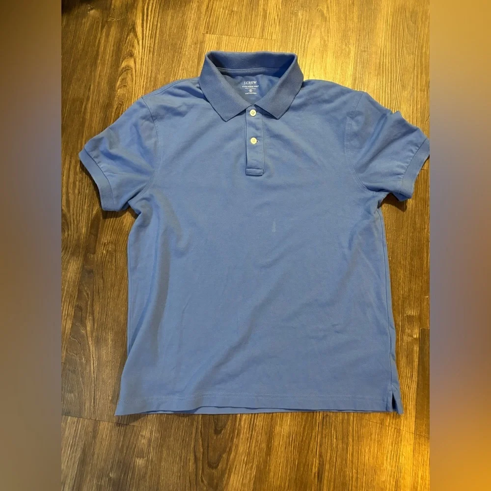 (2) J. Crew Men’s‎ Small Flex Piqued Polo Untucked Shirts (1 Blue 1 Pink)